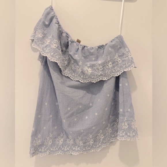 Michael Kors Cream Asymmetrical Ruffled Blouse - Picture 1 of 6